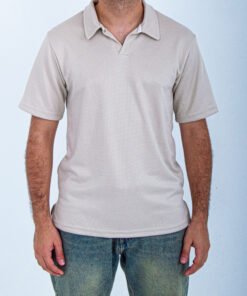 Waffle-textured polo T-Shirt