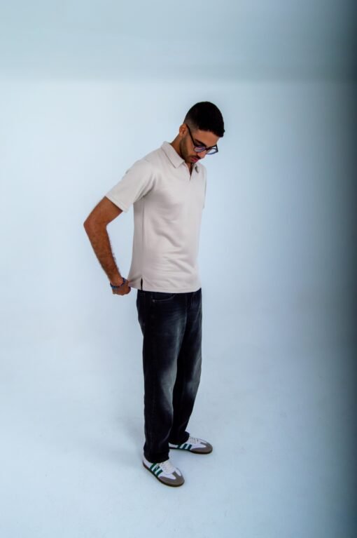 Waffle-textured polo T-Shirt - Image 5